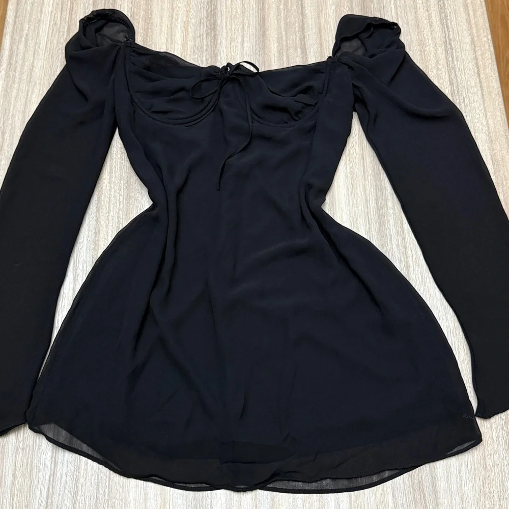 House Of CB Babydoll Dress size medium black - Picture 2 of 7